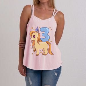 Third Birthday Pony Gift Women's Strappy Tank