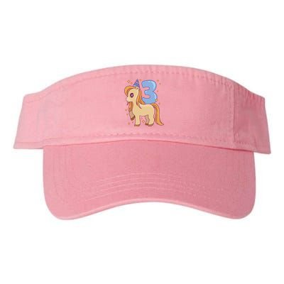 Third Birthday Pony Gift Valucap Bio-Washed Visor