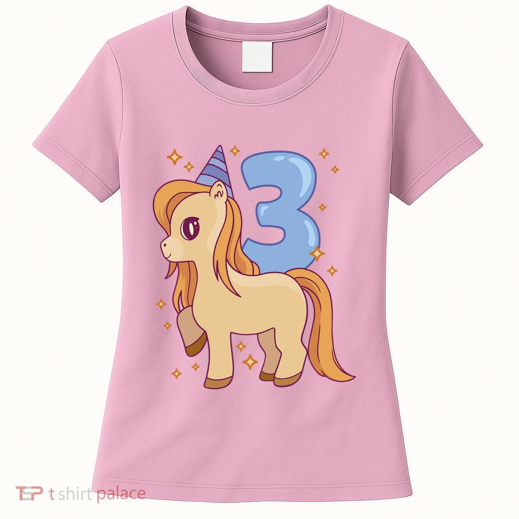 Third Birthday Pony Gift Women's T-Shirt