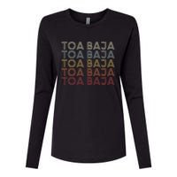 Toa Baja Puerto Rico Toa Baja Pr Vintage Text Womens Cotton Relaxed Long Sleeve T-Shirt