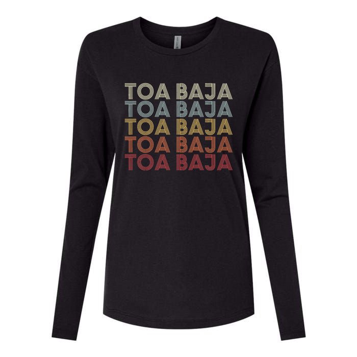 Toa Baja Puerto Rico Toa Baja Pr Vintage Text Womens Cotton Relaxed Long Sleeve T-Shirt