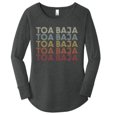 Toa Baja Puerto Rico Toa Baja Pr Vintage Text Women's Perfect Tri Tunic Long Sleeve Shirt