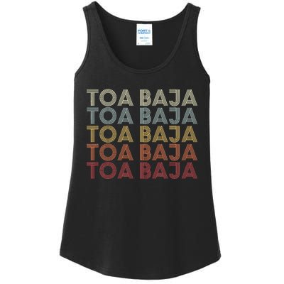 Toa Baja Puerto Rico Toa Baja Pr Vintage Text Ladies Essential Tank