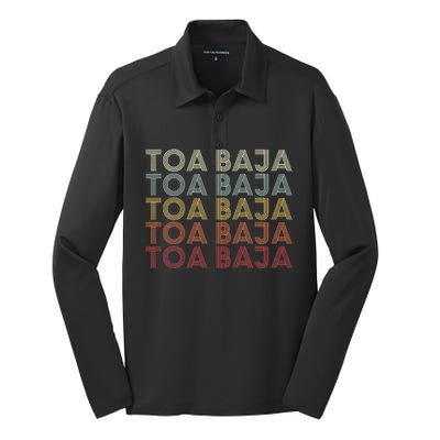 Toa Baja Puerto Rico Toa Baja Pr Vintage Text Silk Touch Performance Long Sleeve Polo