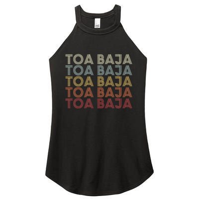 Toa Baja Puerto Rico Toa Baja Pr Vintage Text Women's Perfect Tri Rocker Tank