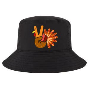 Thanksgiving Blessed Peace Hand Sign Thankful Turkey Gift Cool Comfort Performance Bucket Hat