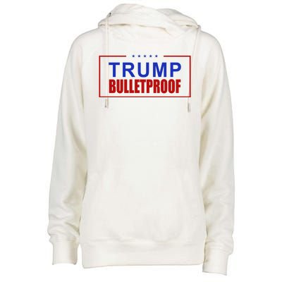 Trump Bulletproof Pro Trump America Womens Funnel Neck Pullover Hood