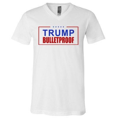 Trump Bulletproof Pro Trump America V-Neck T-Shirt