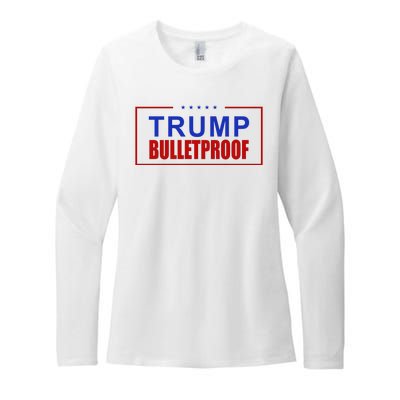 Trump Bulletproof Pro Trump America Womens CVC Long Sleeve Shirt