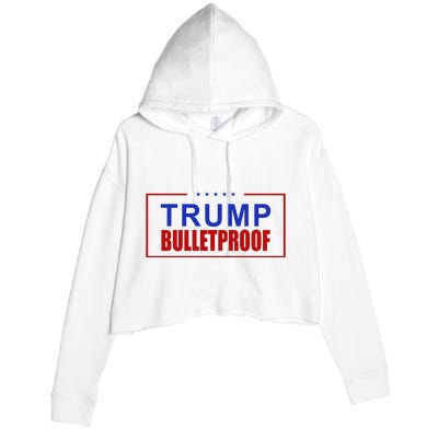 Trump Bulletproof Pro Trump America Crop Fleece Hoodie