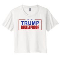 Trump Bulletproof Pro Trump America Women's Crop Top Tee