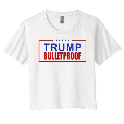 Trump Bulletproof Pro Trump America Women's Crop Top Tee