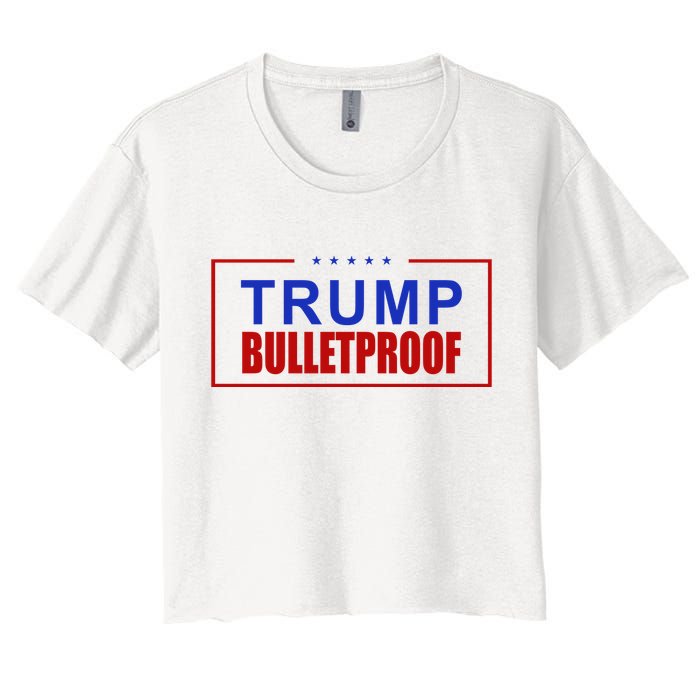 Trump Bulletproof Pro Trump America Women's Crop Top Tee