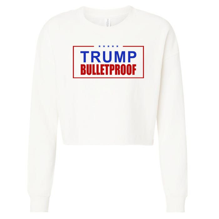 Trump Bulletproof Pro Trump America Cropped Pullover Crew