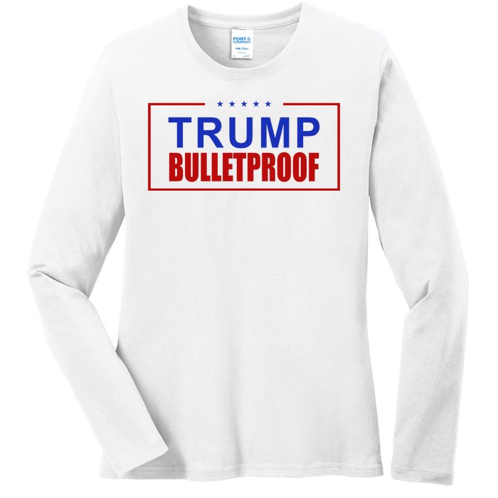 Trump Bulletproof Pro Trump America Ladies Long Sleeve Shirt