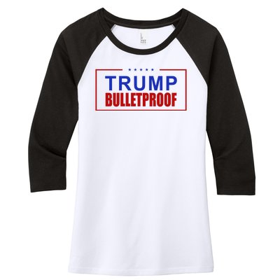 Trump Bulletproof Pro Trump America Women's Tri-Blend 3/4-Sleeve Raglan Shirt