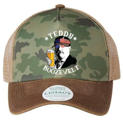 Teddy Boozevelt President Theodore Roosevelt Drinking Beer Legacy Tie Dye Trucker Hat