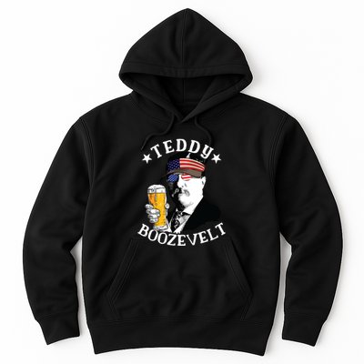 Teddy Boozevelt President Theodore Roosevelt Drinking Beer Hoodie