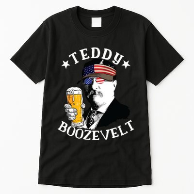 Teddy Boozevelt President Theodore Roosevelt Drinking Beer Tall T-Shirt