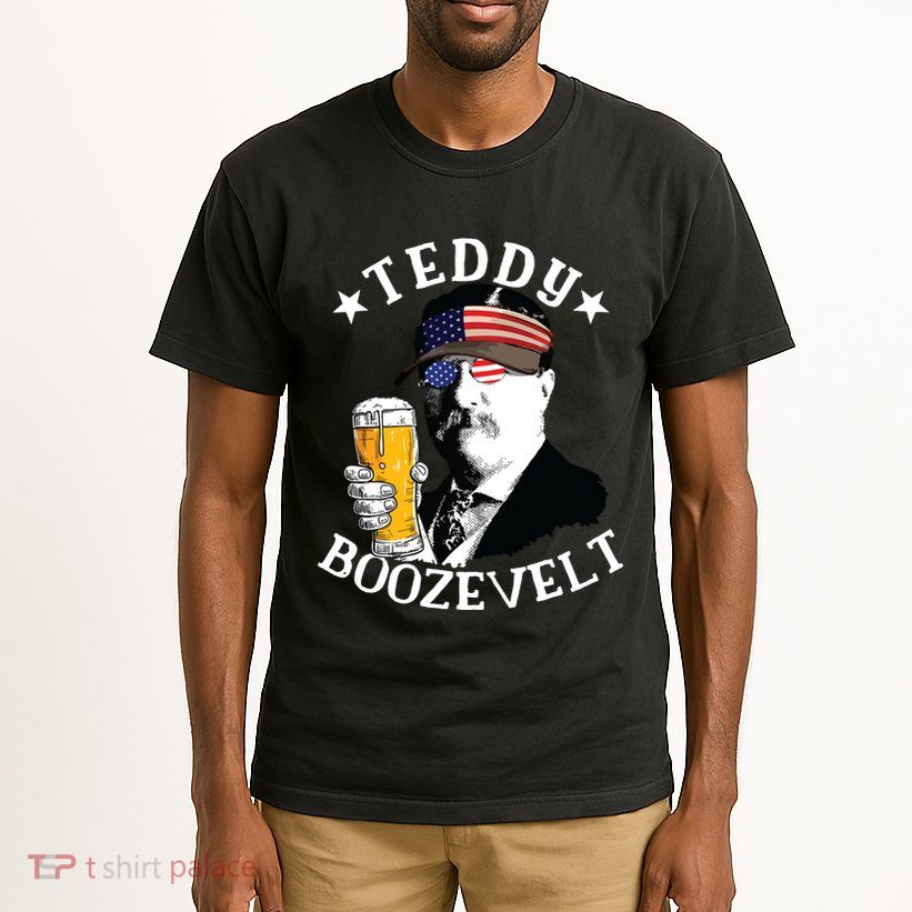 Teddy Boozevelt President Theodore Roosevelt Drinking Beer Tall T-Shirt