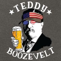 Teddy Boozevelt President Theodore Roosevelt Drinking Beer Cotton Canvas Backpack