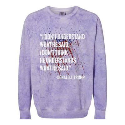 Trump Biden Presidential Debate 2024 Funny Colorblast Crewneck Sweatshirt