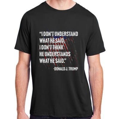 Trump Biden Presidential Debate 2024 Funny Adult ChromaSoft Performance T-Shirt