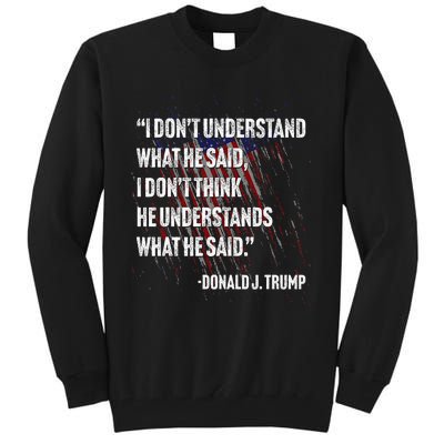 Trump Biden Presidential Debate 2024 Funny Tall Sweatshirt