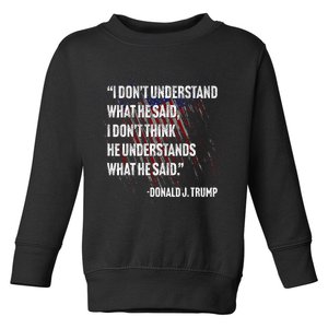 Trump Biden Presidential Debate 2024 Funny Toddler Sweatshirt