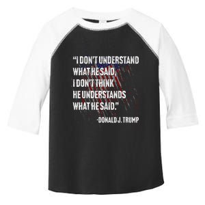 Trump Biden Presidential Debate 2024 Funny Toddler Fine Jersey T-Shirt