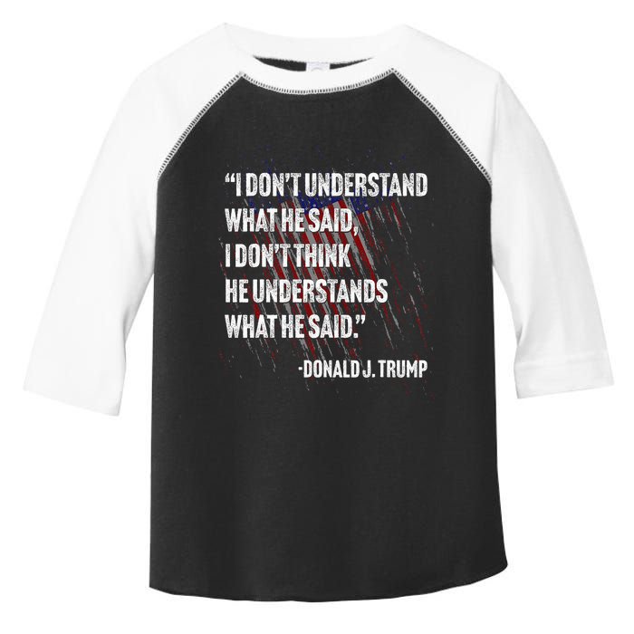 Trump Biden Presidential Debate 2024 Funny Toddler Fine Jersey T-Shirt