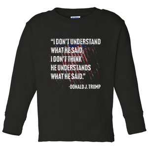 Trump Biden Presidential Debate 2024 Funny Toddler Long Sleeve Shirt