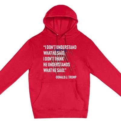 Trump Biden Presidential Debate 2024 Funny Premium Pullover Hoodie