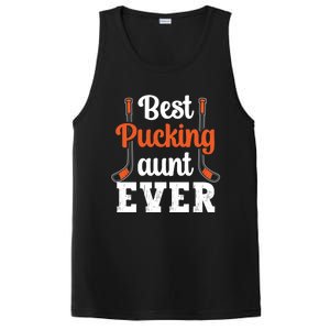 The Best Pucking Aunt Ever Funny Hockey Sports Lover Gift PosiCharge Competitor Tank