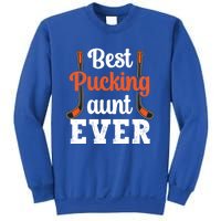 The Best Pucking Aunt Ever Funny Hockey Sports Lover Gift Sweatshirt