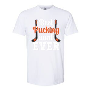 The Best Pucking Aunt Ever Funny Hockey Sports Lover Gift Softstyle CVC T-Shirt