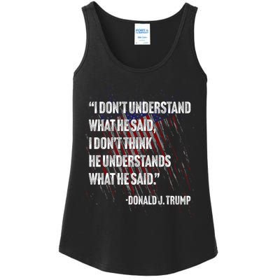 Trump Biden Presidential Debate 2024 Funny Quote Ladies Essential Tank