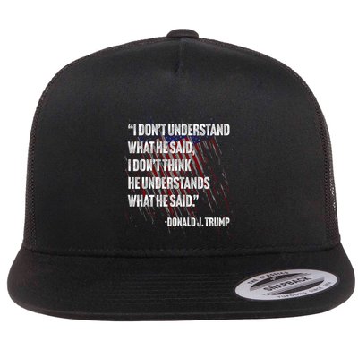 Trump Biden Presidential Debate 2024 Funny Quote Flatbill Hat