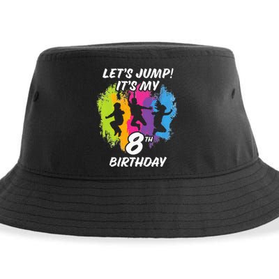 Trampoline Bounce Party LetS Jump. ItS My 8th Birthday Sustainable Bucket Hat