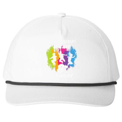 Trampoline Bounce Party LetS Jump. ItS My 8th Birthday Snapback Five-Panel Rope Hat