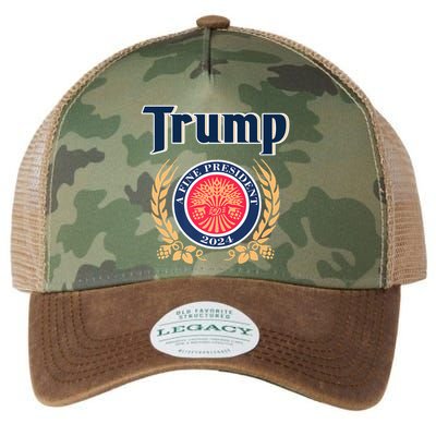 Trump Best President A Fine President 2024 2028 Legacy Tie Dye Trucker Hat