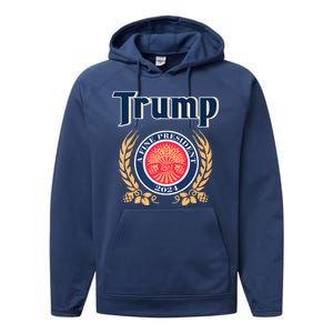 Trump Best President A Fine President 2024 2028 Performance Fleece Hoodie