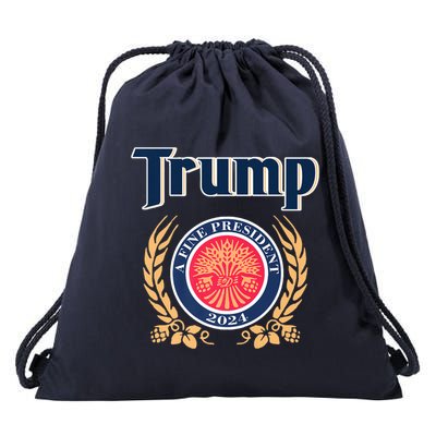 Trump Best President A Fine President 2024 2028 Drawstring Bag