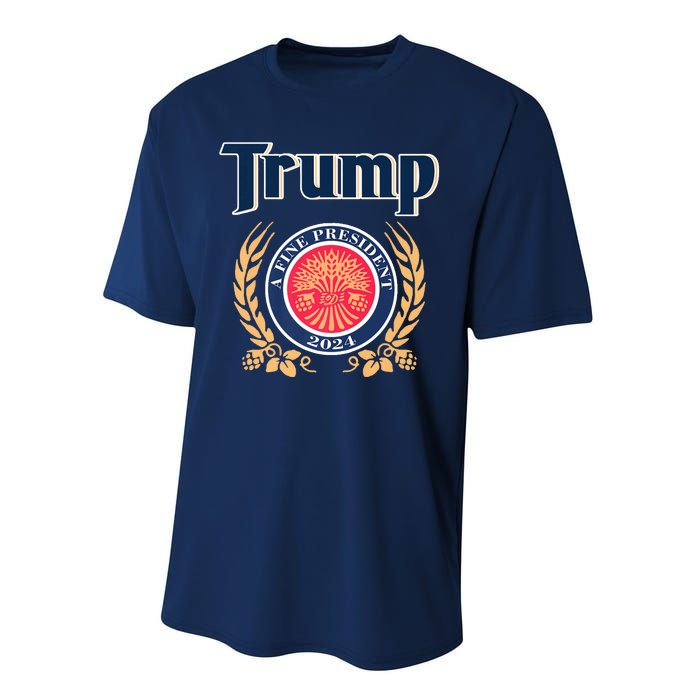 Trump Best President A Fine President 2024 2028 Performance Sprint T-Shirt