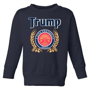 Trump Best President A Fine President 2024 2028 Toddler Sweatshirt