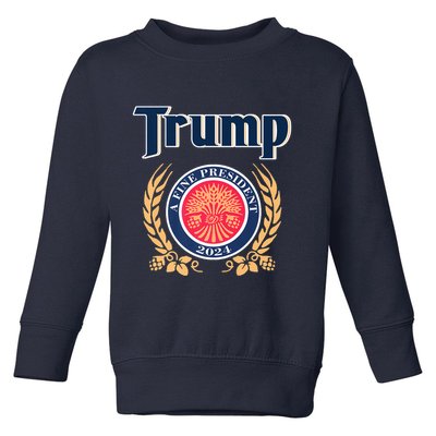 Trump Best President A Fine President 2024 2028 Toddler Sweatshirt
