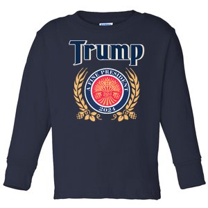 Trump Best President A Fine President 2024 2028 Toddler Long Sleeve Shirt