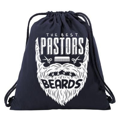 The Best Pastors Have Beards Funny Appreciation Gift For Drawstring Bag