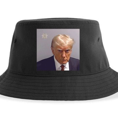 The Booking Photo Of Donald Trump Sustainable Bucket Hat