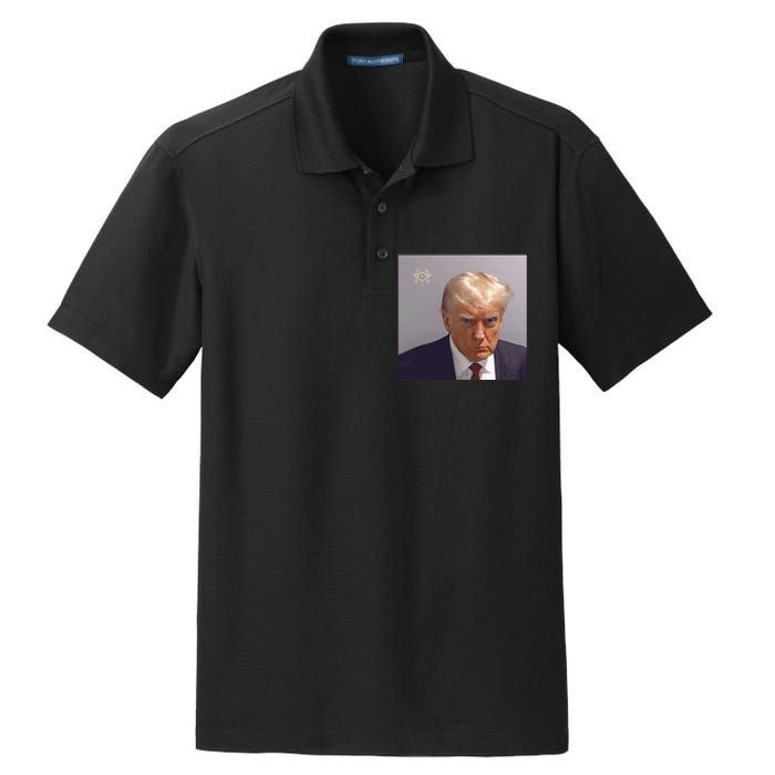 The Booking Photo Of Donald Trump Dry Zone Grid Polo